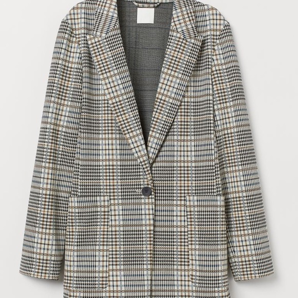H&M- Straight-cut jacket sturdy jersey oversized